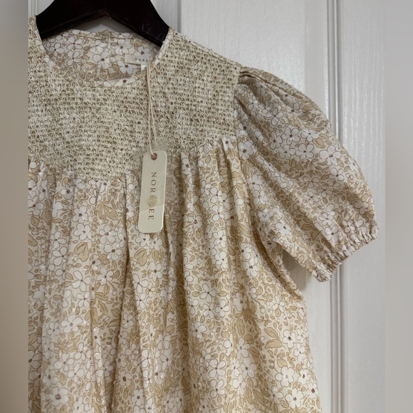 Noralee Daphne Dress Spring Fields Floral Smocked Puff Sleeve Dress Size 8Y NWT - Picture 3 of 15